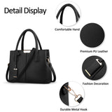 1 x RAW Customer Returns VARLIVOO Elegant Ladies Handbag Shoulder Bag Women Crossbody Bag Bags Shopper Waterproof PU Leather Handle Bags Black - RRP €40.8