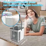 1 x RAW Customer Returns Portable Air Conditioner, USB Mini Air Conditioner, Fan, 3 Speed, Humidifier, Lightweight, App Control Portable Air Conditioner without Hose for Home Office - RRP €42.0