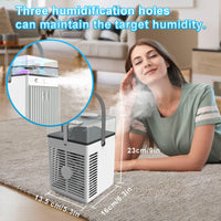 1 x RAW Customer Returns Portable Air Conditioner, USB Mini Air Conditioner, Fan, 3 Speed, Humidifier, Lightweight, App Control Portable Hoseless Air Conditioner for Home Office - RRP €42.0