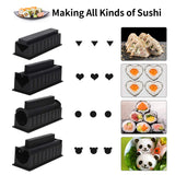 1 x RAW Customer Returns MLRYH Sushi Maker Kit Sushi Maker 12 Pieces Plastic Premium Set Sushi Tool Set Sushi Rice Roll Molds DIY Sushi Roller Tool for Beginners at Home. - RRP €20.64