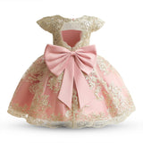 1 x RAW Customer Returns NNJXD Girl s Dress Flower Embroidery PrincessTutu Party Pageant Dress 2006 Pink Size 110 3-4 Years - RRP €32.98