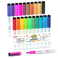 1 x RAW Customer Returns Shuttle Art 20 Colors Magnetic Whiteboard Marker, Whiteboard Markers for Children and Adults, Fine Tip Whiteboard Marker with Eraser, Erasable Markers for Schools, Home, Work - RRP €13.99