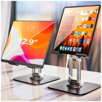 1 x RAW Customer Returns LISEN Tablet Stand iPad Stand Tablet Holder Table, Adjustable Aluminum Cell Phone Stand Desk Super Stable for iPad Air Mini 11 Galaxy Tab All Tablets iPad Pro 12.9.4-12.9 inch - RRP €16.99