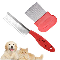 3 x Brand New Lice Comb Grooming Tool for Cats, Dog Comb, 2 Pieces Comb for Cats, Comb for Animals, Dog Grooming Comb, Grooming Comb for Dogs and Cats, Long Hair Cat Comb - RRP €46.8