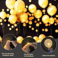 1 x RAW Customer Returns BTONGE Pack of 100 LED balloon lights, mini LED light, round LED balloon lights, warm white wedding light, colorful flashing party light for paper lantern, Christmas, birthday, carnival, bar, club decoration - RRP €17.14