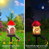 1 x Brand New Qidoe fairytale house solar lamps for outdoor garden solar lights for outdoor LED garden light waterproof solar light for yard, lawn, garden, landscape, patio decoration - red mushroom house - RRP €20.4