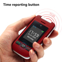 1 x RAW Customer Returns artfone C10 Red, with charging station, SIM-free senior mobile phone, flip phone without contract, GSM large button mobile phone SOS emergency call function, flashlight, dual display. - RRP €39.99