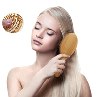 22 x Brand New Hairbrush, Bamboo Hairbrush, Anti Static Detangling Massage Hair Comb, Bamboo Air Cushion Comb for Straight Curly Fine Hair Wavy Dry Wet Thick - RRP €197.78