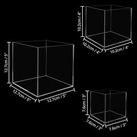 1 x RAW Customer Returns Belle Vous Transparent Methacrylate Boxes Pack of 3 Cubes 3 Different Sizes - Display Case for Collections - Organize Protect from Dust - Action Figures, Miniatures, Toys - RRP €26.26