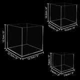 1 x RAW Customer Returns Belle Vous Transparent Methacrylate Boxes Pack of 3 Cubes 3 Different Sizes - Display Case for Collections - Organize Protect from Dust - Action Figures, Miniatures, Toys - RRP €26.26