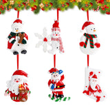 1 x Brand New 6pcs Christmas Hanging Decoration Christmas Decorations Polymer Clay Clause Santa Claus Snowman Christmas Tree Home Decor - RRP €11.42