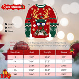 1 x RAW Customer Returns Freshhoodies Ugly Christmas Jumper Unisex Red Funny Reindeer Christmas Jumper Bright Christmas Jumper Warm Christmas Knitted Jumper Jumper Christmas Sweatshirt Sweater M - RRP €36.85