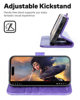 1 x RAW Customer Returns OCASE Case iPhone 14 Pro Detachable Magnetic Case Wireless Charging Screen Protector Card Slot Mobile Phone Case RFID Protective Case Flip Case Compatible with iPhone 14 Pro 2022 Purple - RRP €29.23