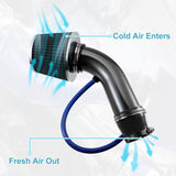 1 x Brand New A ABSOPRO 1 set 3 air inlet induction hose with air filter black - RRP €32.4