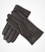 1 x Brand New YISEVEN Men s Lambskin Buttery Soft Premium Quilted Leather Gloves Touchscreen Winter Warm Fleece Fur Lined Button Heated Real Sheepskin Motorcycle Gift Father s Day, Brown 9.5 L - RRP €34.27