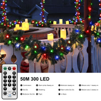 1 x RAW Customer Returns Solar Fairy Lights Outdoor Inner 50M 300LED Warm White Multi 4 Color Changing Solar Powered Garden Tree Lights Christmas Fairy Lights IP67 Waterproof with Remote Control for Halloween, Yard, Christmas - RRP €24.24