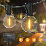 1 x RAW Customer Returns GPATIO Solar Fairy Lights Outdoor, 15.2M Solar Fairy Lights Bulbs Outdoor for Outdoor Use, Waterproof G40 LED Patio Lighting, 25 2 Plastic LED Bulbs, Solar Lights for Garden, Balcony - RRP €36.29