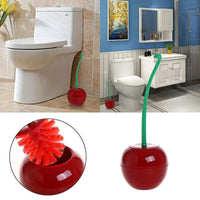 1 x RAW Customer Returns 1 Pc Cherry Toilet Brush and Holder Plastic Toilet Brush Toilet Brush Set Bathroom Brush and Holder Cherry Toilet Brush Toilet Cleaning Tool Cherry  - RRP €18.59