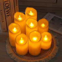 1 x Brand New Yaasier Set of 2 Electronic Candle Lights, Flameless Candles, Warm White Light Battery Candles, Decorative LED Candles for Dinner, Birthday, Party, Bedroom - RRP €20.4