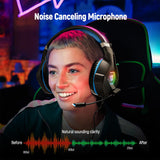 1 x RAW Customer Returns decoche Gaming Headset for PS4 PS5 PC,PS4 Headset with Microphone 3D Surround Sound Headphones Noise Canceling RGB Lights - RRP €20.99