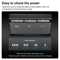 1 x RAW Customer Returns TELESIN 2 Pack Enduro Battery and 3 Slot Battery Charger for Go Pro Hero 12 11 10 9, Low Temperature Suitable, Pocket Size Charger, Quick Charge, Power Query, with 2 TF Card Storage, Accessories - RRP €52.99