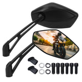 1 x RAW Customer Returns Motorcycle Rearview Mirrors, Motorcycle Rearview Mirrors with 8 mm and 10 mm Screws, for 7 8 Inch Handlebar, 360 Degree Adjustment, for ATV, Scooters, Bicycles Style 2  - RRP €27.86