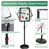 1 x RAW Customer Returns Mutualsign information stand A4 aluminum poster stand height adjustable poster stand information stand presentation stand advertising stand. Black  - RRP €51.99