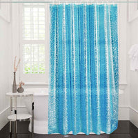 1 x RAW Customer Returns LEMON CLOUD Shower Curtains PEVA Waterproof Bath Curtain Liner 3D Effect Blue Pebble Heavy Shower Curtain with 3 Magnets, Mildew Resistant Bath Curtains with 12 Hooks, 183x200cm - RRP €19.21