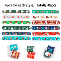 3 x Brand New JOFONY Christmas Snap Bracelets, Slap Bands Snap Bracelets for Christmas Party Gifts 48 Pieces - RRP €32.97