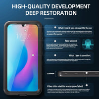 1 x RAW Customer Returns FONREST Waterproof Case for Samsung Galaxy A55 5G, IP68 Certified Slim Shockproof Dust Snow Proof Full Body Sealed Underwater TPU PC Outdoor Cover - RRP €19.9