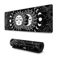 2 x Brand New Extra Large Astrology Moon and Sun Gaming Mouse Pad Extended Large Mouse Pad Long Desk Mat with Stitched Edges 80x30cm - RRP €18.82