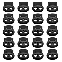 5 x Brand New GNAUMORE cord stopper, cord stopper cord clamp, plastic cord fasteners, cord clamp spring cord locks, cord clamp black rubber, 17 mm single hole cord stopper, cord stopper round, 20 PC - RRP €102.0