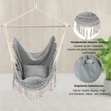 1 x RAW Customer Returns Outdoor hanging chair, indoor hanging chair with 2 cushions, hanging chair without frame up to 150 kg, hanging chair for adults, hanging seat for indoor, outdoor, bedroom and garden - RRP €36.97