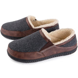 10 x Brand New ULTRAIDEAS slippers men s plush slippers winter warm slippers elastic band memory foam felt slippers cashmere wool lining non-slip rubber sole for indoor and outdoor use, gray, 41 EU - RRP €279.9