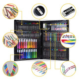 1 x RAW Customer Returns MIAOKE 168-piece painting set, painting box for children - wax crayons set, colored pencils, watercolor cake, eraser, pencil sharpener, HB pencil, 18-sheet sketch pad - RRP €23.8