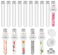 1 x RAW Customer Returns Mocraft Pack of 30 test tubes with screw cap, mini test tube plastic for flowers, transparent plastic test tube with kraft paper tag for sweets, wedding gift - RRP €14.11