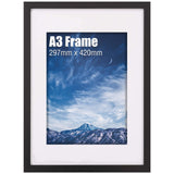 1 x RAW Customer Returns wyewye 30x40 frame, picture frame 30x40cm double pack wooden poster frame with plexiglass window for wall decoration for living room, bedroom, office black - RRP €23.18