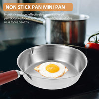 1 x RAW Customer Returns Kichvoe 1pc 24cm Mini Egg Omelette Pan Stainless Steel Small Frying Pan Skillet Mini Pan Egg Pancake Maker Cookware Oil Heating Pot Camping Cooking Pot For Home Kitchen - RRP €21.69