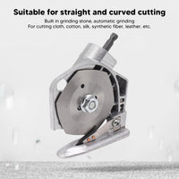 1 x RAW Customer Returns Electric Scissor Cutter Head, Stainless Steel Rotary Cutter with Integrated Grindstone Fabric Cutting Tool for Fabric Carpet Cardboard - RRP €35.15