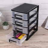 1 x RAW Customer Returns CLISPEED Four-layer Desk Organizer Storage Cabinet Plastic Drawer Cabinet Multifunctional Storage Rack Storage Container Furniture for Office Bedroom Bathroom - RRP €29.99