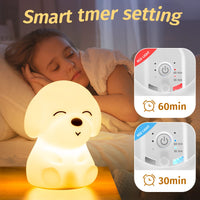 1 x RAW Customer Returns One Fire Night Light Children, Kawaii 16 Colors Night Light Baby, LED Nursing Light Dimmable, 1200mAh Battery  Children s Night Light, Silicone Dog Bedside Lamp Children, Kawaii Night Lamp Children s Room Decoration - RRP €18.49