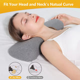 1 x RAW Customer Returns RESTCLOUD Neck Pillow for Sleeping, Memory Foam Neck Pillow, Cervical Pillow for Neck Pain Relief, Neck Pillow for Pain Relief, Sleeping Pillow Grey - RRP €39.99