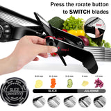 1 x RAW Customer Returns Masthome Mandoline Vegetable Slicer, 10 in 1 Kitchen Slicer Cutter with Stainless Steel Blades, Multifunctional Vegetable Cutter for Cucumber, Onion and Cheese, Send Cut-Resistant Gloves and Cleaning Brush - RRP €33.89