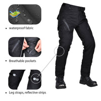 1 x RAW Customer Returns oFzimTo Men s Motorcycle Pants with Protectors, Waterproof Motorcycle Pants for Men, Cargo Motorcycle Clothing for All Seasons Black,XXL  - RRP €80.42