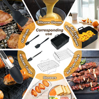 1 x RAW Customer Returns GINOYA 7 x deep fryer accessories for Ninja AF400EU AF451EU AF500EU AF300EU, 2 x silicone air fryer inserts, 2 x air fryer rack, kitchen tongs, oil brush - RRP €30.24