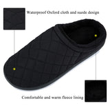 2 x RAW Customer Returns NeedBo Memory Foam Slippers Checked Men s Warm Comfortable Fleece Lined Slippers Non-Slip Slippers Indoor Outdoor Black 4344 EU - RRP €48.46