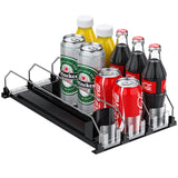 1 x RAW Customer Returns FUNYKICH Automatic Refrigerator Organizer Cans, Can Organizer Can Holder Can Dispenser Refrigerator Storage for Drinks Beer Soda 330ml 440ml 500ml 600ml Storage Space 15 Cans  - RRP €23.18