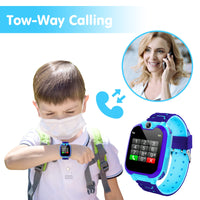 1 x RAW Customer Returns Kesasohe Smartwatch Kids Phone, Waterproof Child Watch with Voice Chat SOS Camera Music Alarm Clock Calculator 11 Games Watch Call Children, Gifts for Students Ages 3-14 Blue  - RRP €36.99