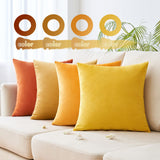 1 x RAW Customer Returns MIULEE Velvet Cushion Cover 45 x 45 cm Cushion Cover Orange Series Set of 4 Sofa Cushions Velvet Cushions  Cushions Couch Cushion  Cushions  Gradient Cover Sofa Cushion Cover for Living Room Children Office - RRP €21.05