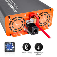 1 x RAW Customer Returns DATOUBOSS Inverter 12v to 230v 2000W 4000W Pure Sine Wave Voltage Converter Power Inverter with LCD Screen 1 Type-c and 1 USB Ports for Motorhome Car - RRP €201.56